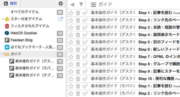 グループを表示したところ